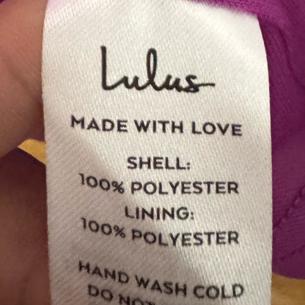 Lulu's Chic Allure Purple Satin Lace-Up Mini Slip Dress Size Small - Picture 7 of 7